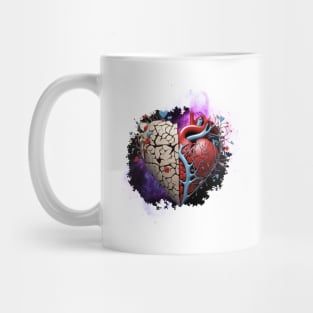 Brain vs heart Mug